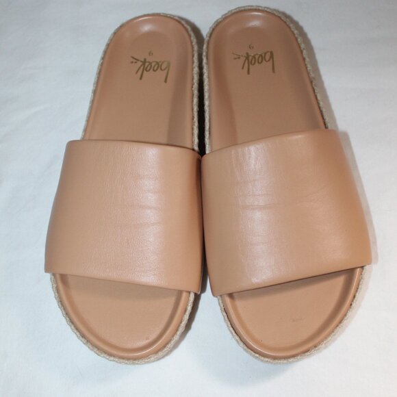 NWB Beek Pelican Beach Mini Platform Flats Slides Slip Ons Sandals 9 - Picture 4 of 5